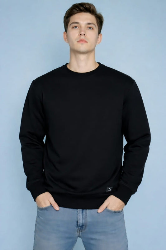 Sweatshirt / Siyah - Parlament Mavi