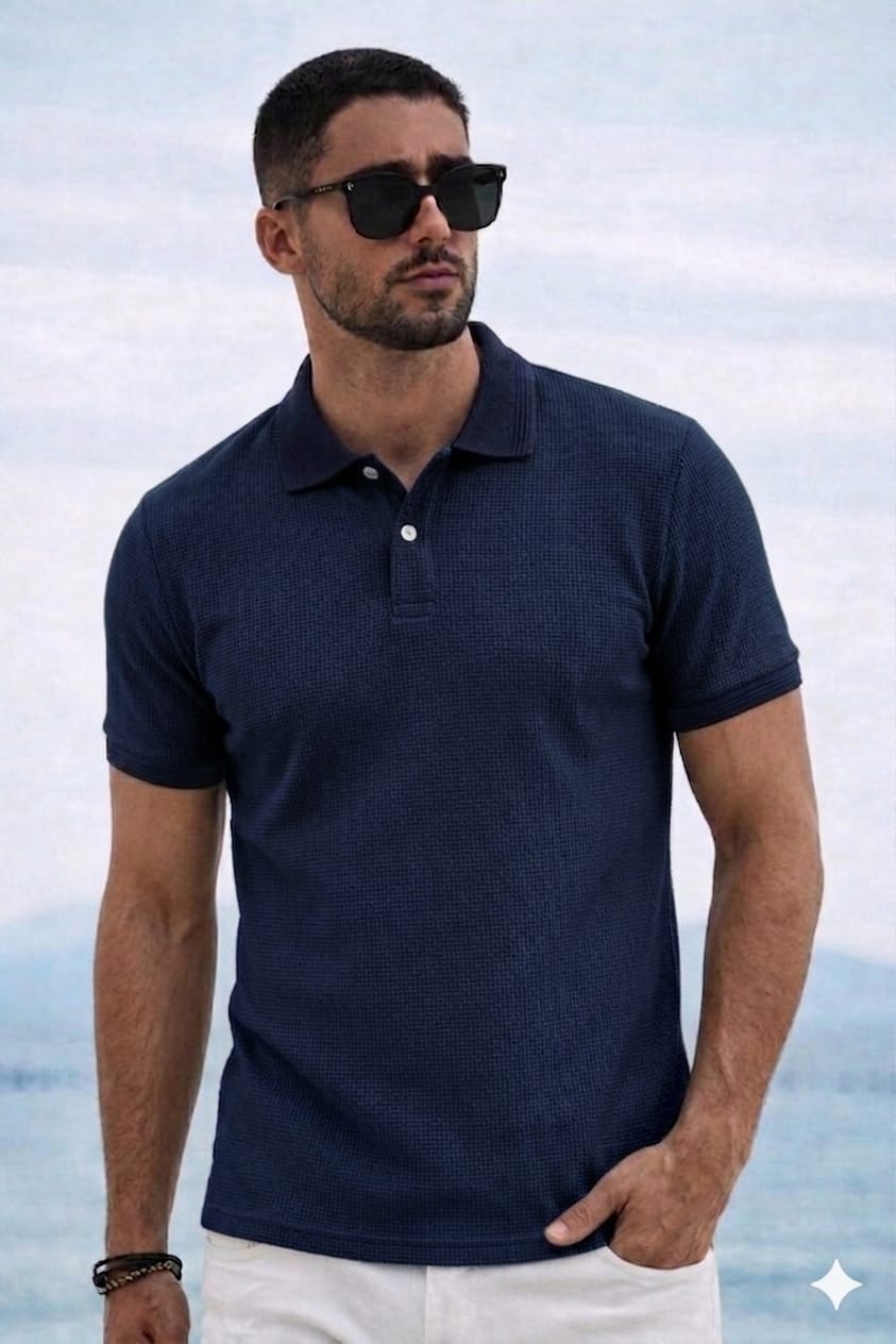 Polo  Yaka T-shirt - Lacivert