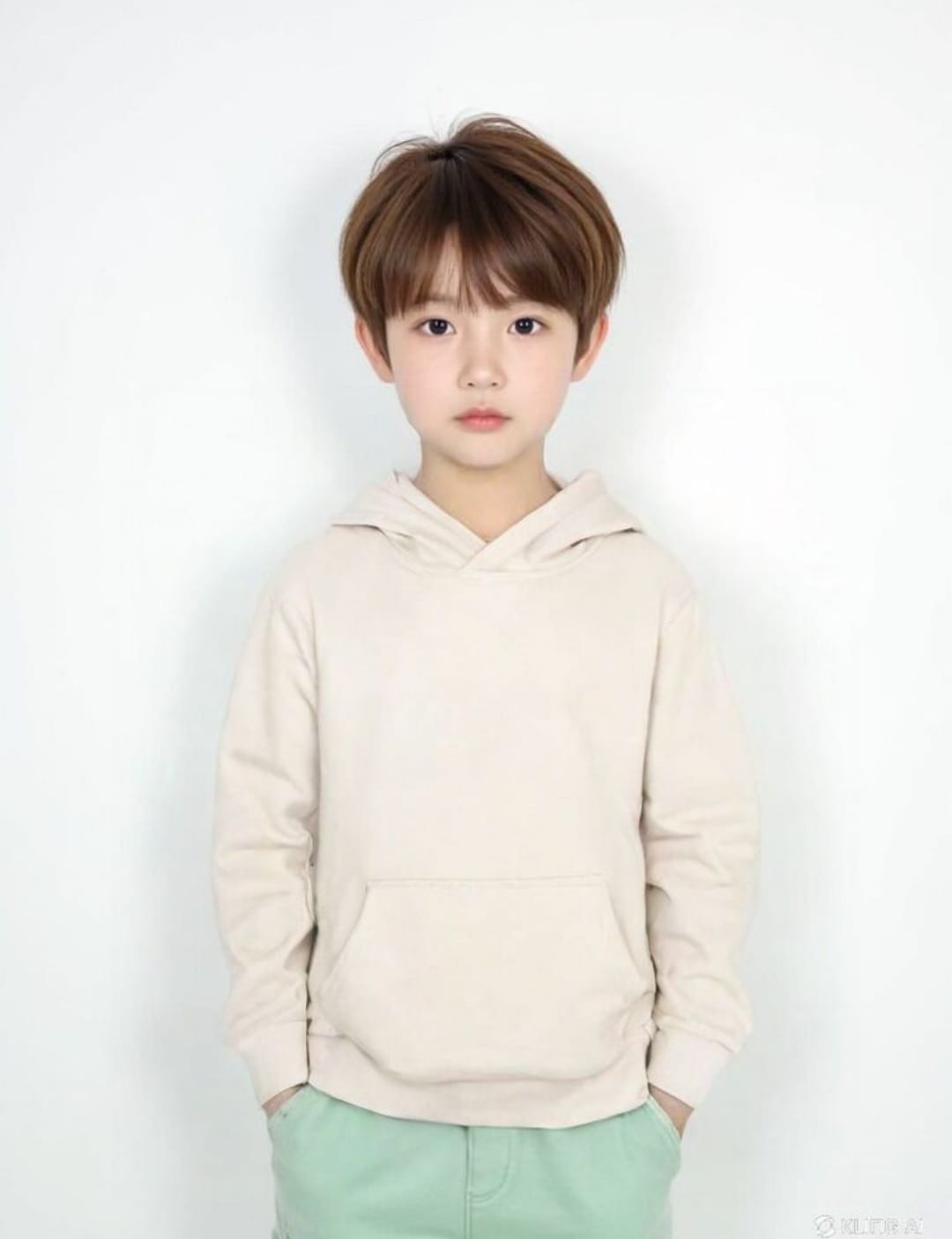 Çocuk Kapüşonlu Sweatshirt - Bej
