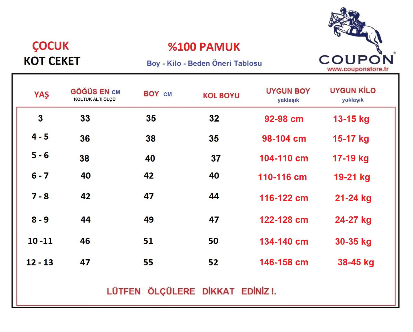 Çocuk Kot Ceket / 4 Renk