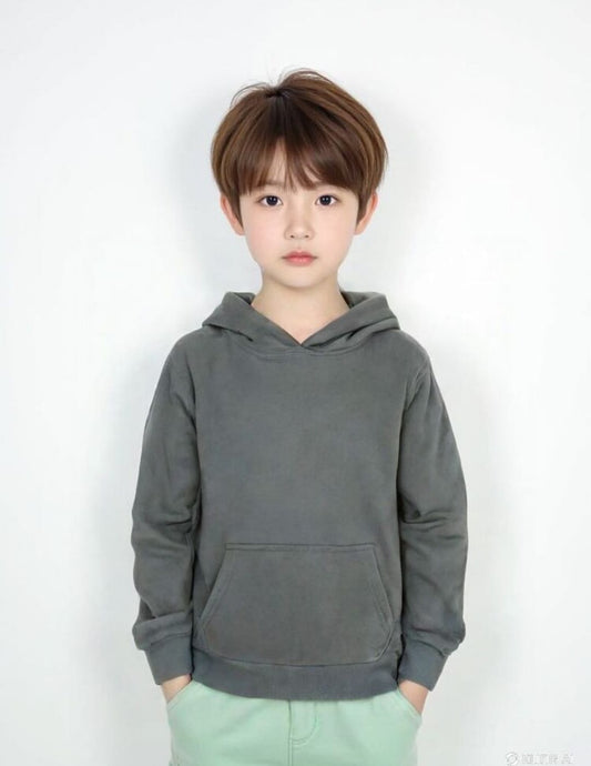 Çocuk Kapüşonlu Sweatshirt - Haki
