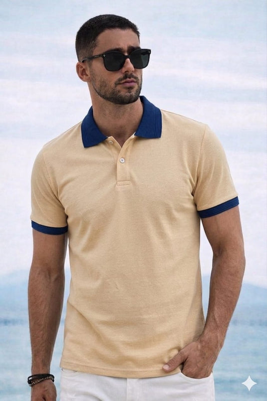 Polo Yaka T-shirt - Sarı