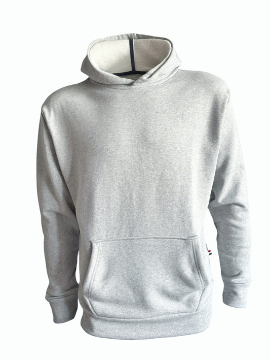 Kapüşonlu Sweatshirt - Gri Melanj