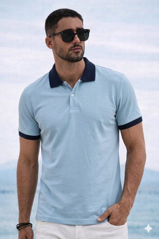Polo Yaka T-shirt - Mavi