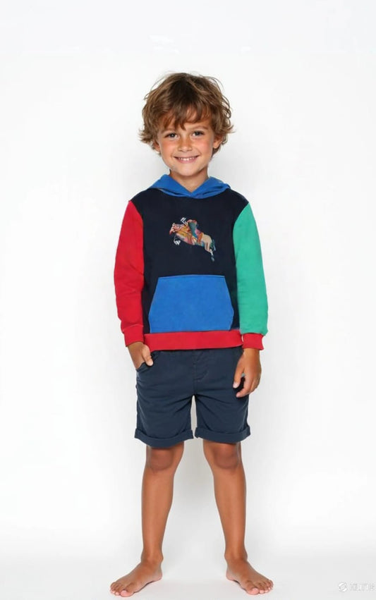Çocuk Kapüşonlu Sweatshirt - Sax Mavi